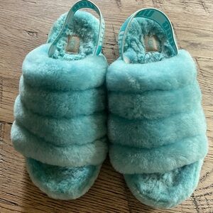 UGG Fluff Yeah Slides in Baby Blue